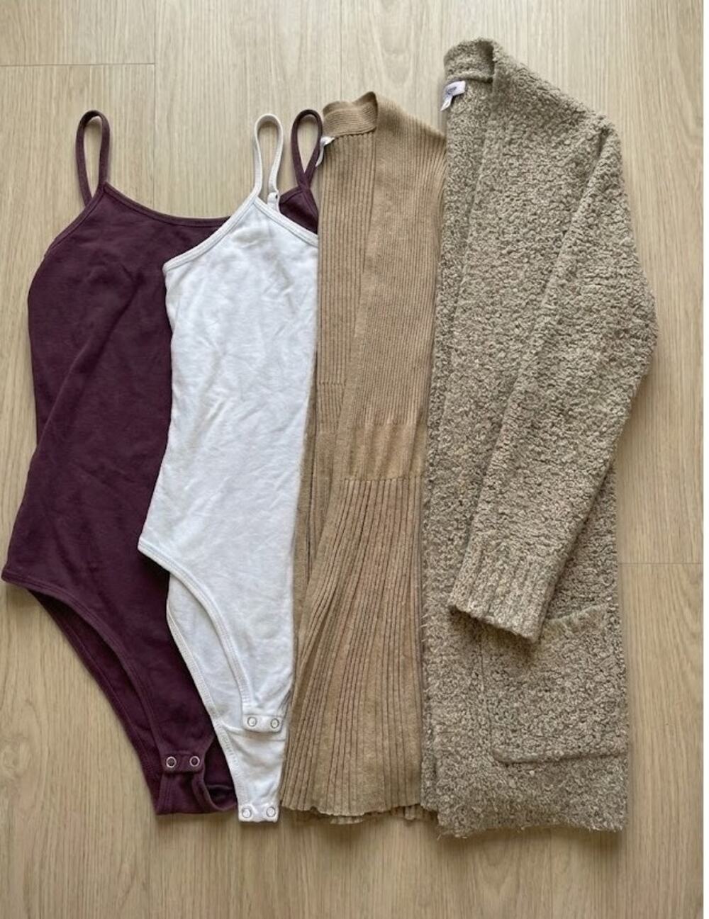 Torrid Womens L 1X Lot 4 00  Bodysuits Coldwater Creek Cardigans Neutral Capsule